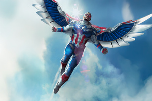 Sam Wilson Captain America A Symbol Of Hope (2560x1024) Resolution Wallpaper