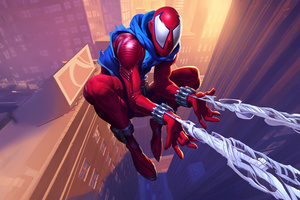 Scarlet Spider In Marvel Snap (1360x768) Resolution Wallpaper
