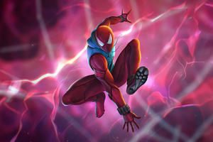 Scarlet Spider Manic (1280x800) Resolution Wallpaper