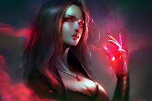 Scarlet Witch Digital Artwork