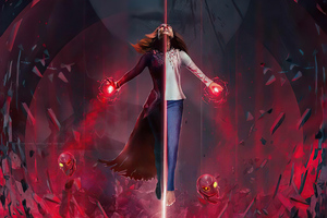 Scarlet Witch Of Mcu Wallpaper