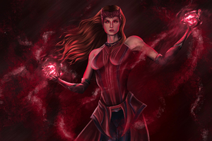Scarlet Witch Watchful Gaze (2560x1440) Resolution Wallpaper