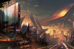 Science Fiction City Hd Wallpaper