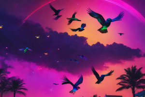 Scifi Birds (2048x1152) Resolution Wallpaper