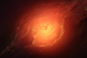 Scifi Nebula Orange Space 5k