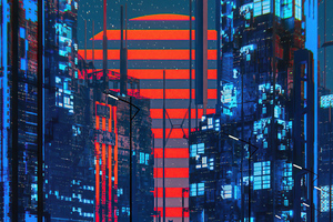 Scifi World Sunset Wallpaper