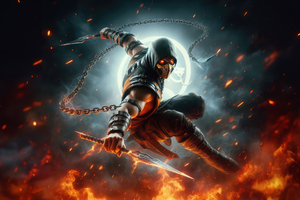 Scorpion From Mortal Kombat (2048x2048) Resolution Wallpaper