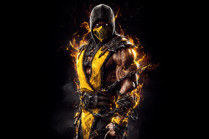 Scorpion The Fire Assassin (1920x1080) Resolution Wallpaper