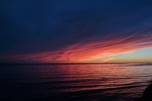 Sea Ocean Sunset Reflection Pastel Waves