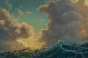Sea Ship (1280x720) Resolution Wallpaper