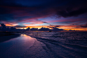 Sea Shore Sunset (1152x864) Resolution Wallpaper