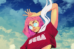 Sega Stylish Girl 4k (1360x768) Resolution Wallpaper