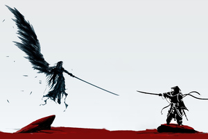 Sephiroth Vs Samurai 4k (1400x1050) Resolution Wallpaper