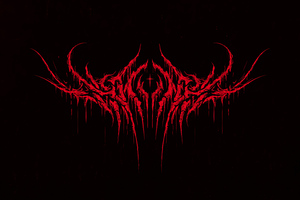 Shining Hollow Black Metal Logo 4k