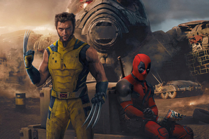 Showdown Of Deadpool And Wolverine (2560x1024) Resolution Wallpaper