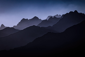 Silhouette Switzerland Surselva Mountains Wallpaper
