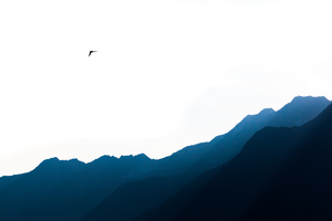 Silhouettes Survelva Switzerland (2048x2048) Resolution Wallpaper