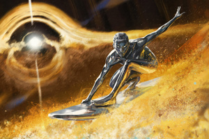 Silver Surfer The Fantastic Four First Steps Movie (2048x2048) Resolution Wallpaper