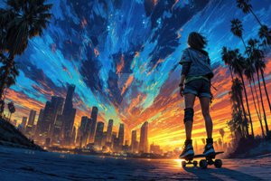 Skater Horizon Edge Of Electric Tomorrow (2880x1800) Resolution Wallpaper