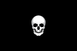 Skull Logo (1336x768) Resolution Wallpaper