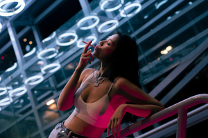 Smoker Girl (1920x1200) Resolution Wallpaper