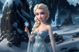 Snow Queen Elsa In Frozen Movie (2048x2048) Resolution Wallpaper