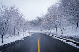 Snow Road Winter Ice Scenery 5k