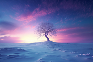 Snow Tree 5k (2880x1800) Resolution Wallpaper
