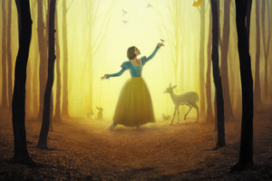 Snow White Dolby Poster 2025 Movie (1280x800) Resolution Wallpaper