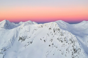 Snowy Mountain Sunset Wallpaper