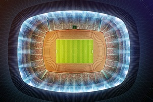 Soccer Stadium Top View 8k Wallpaper