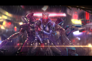 Soldier 76 Ana Reaper Overwatch Wallpaper