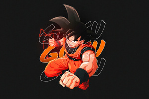 Son Goku Dragon Ball Super Minimal 4k (1336x768) Resolution Wallpaper