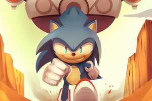 Sonic The Hedgehog Artwork (2560x1080) Resolution Wallpaper
