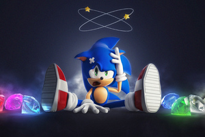 Sonic The HedgehogArt (2560x1024) Resolution Wallpaper