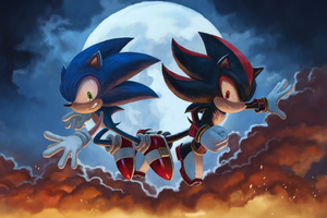 Sonic X Shadow Hedgehog (2932x2932) Resolution Wallpaper