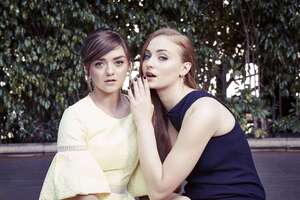 Sophie Turner And Maisie Williams (1360x768) Resolution Wallpaper
