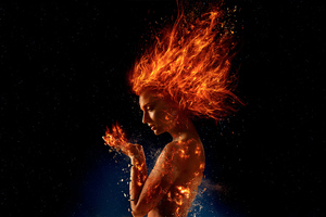 Sophie Turner X Men Dark Phoenix Poster 2018 (1360x768) Resolution Wallpaper