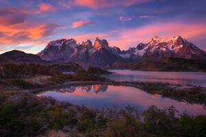 South America Patagonia Andes Mountains Lake (3440x1440) Resolution Wallpaper