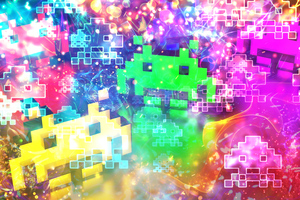 Space Invaders 5k (2048x2048) Resolution Wallpaper