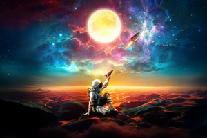 Space Odyssey Where Dreams Take Flight (1360x768) Resolution Wallpaper