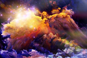 Space Stars Abstract Digital Art Nebula 4k