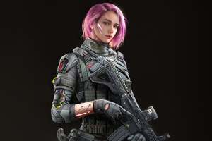 Special Forces Scifi Girl 5k Wallpaper