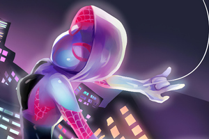 Spider Gwen Digital Arts Wallpaper