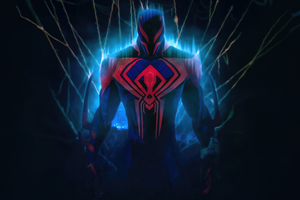 Spider Man 2099 A Hero From The Future (2048x2048) Resolution Wallpaper