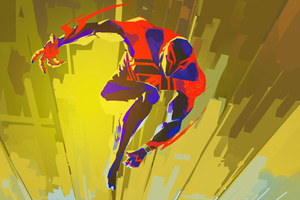 Spider Man 2099 Soaring Above The Futuristic (1280x800) Resolution Wallpaper