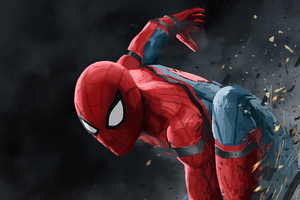 Spider Man Action (2932x2932) Resolution Wallpaper