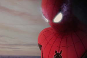 Spider Man Far From Home Glowing Eyes Wallpaper