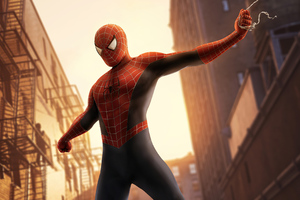 Spider Man First Suit 4k (2048x2048) Resolution Wallpaper
