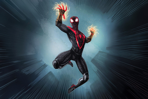Spider Man High Flying Antics (2932x2932) Resolution Wallpaper